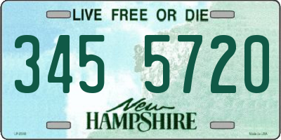 NH license plate 3455720