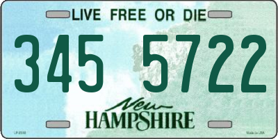 NH license plate 3455722