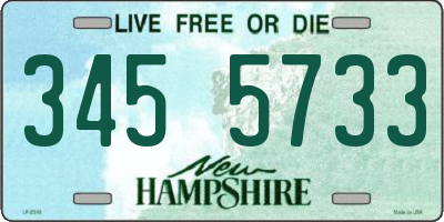 NH license plate 3455733