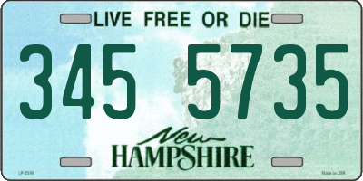 NH license plate 3455735