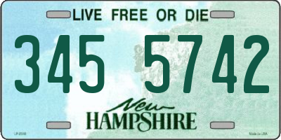 NH license plate 3455742