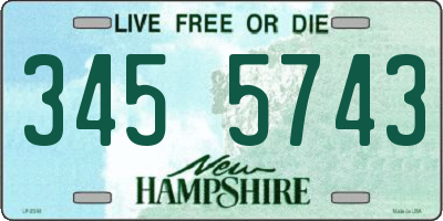 NH license plate 3455743