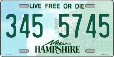 NH license plate 3455745