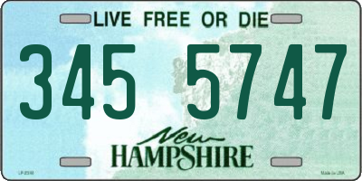 NH license plate 3455747