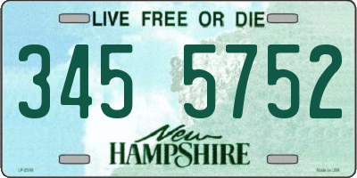 NH license plate 3455752