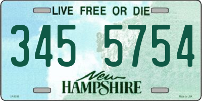 NH license plate 3455754