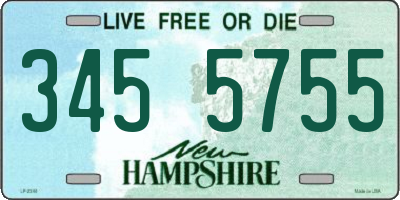NH license plate 3455755