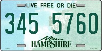 NH license plate 3455760