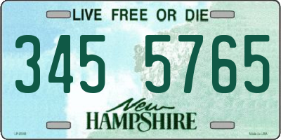 NH license plate 3455765