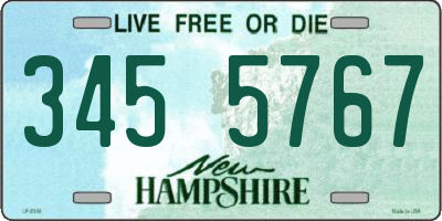 NH license plate 3455767