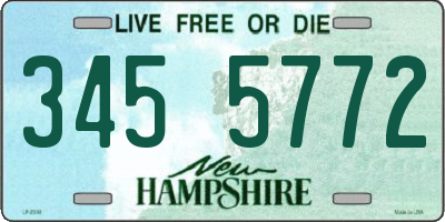 NH license plate 3455772