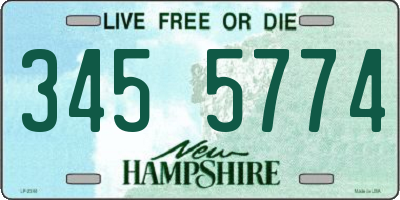 NH license plate 3455774