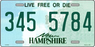 NH license plate 3455784