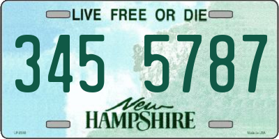 NH license plate 3455787