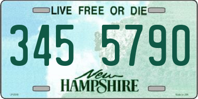 NH license plate 3455790