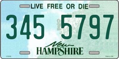 NH license plate 3455797