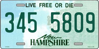 NH license plate 3455809