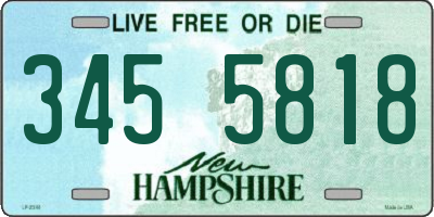 NH license plate 3455818