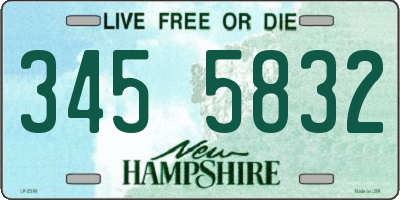 NH license plate 3455832