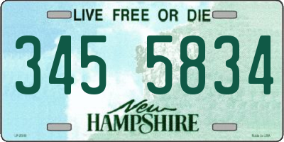 NH license plate 3455834