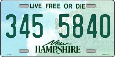 NH license plate 3455840