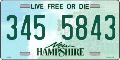 NH license plate 3455843