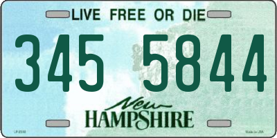 NH license plate 3455844