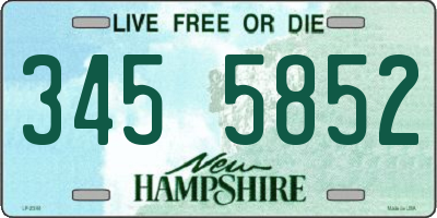 NH license plate 3455852