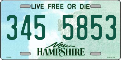 NH license plate 3455853