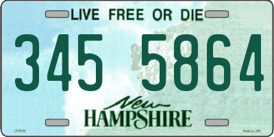 NH license plate 3455864