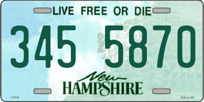 NH license plate 3455870
