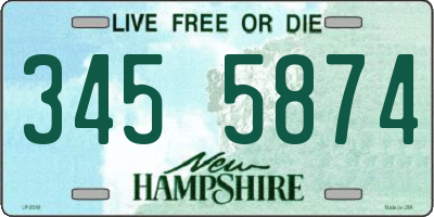 NH license plate 3455874