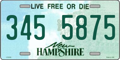 NH license plate 3455875