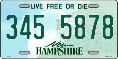 NH license plate 3455878