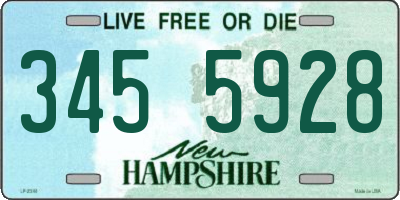 NH license plate 3455928