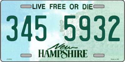 NH license plate 3455932