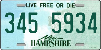 NH license plate 3455934