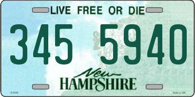 NH license plate 3455940