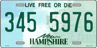 NH license plate 3455976