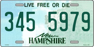 NH license plate 3455979