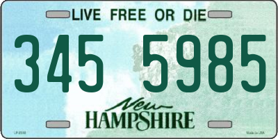 NH license plate 3455985