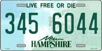NH license plate 3456044