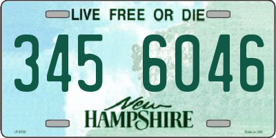 NH license plate 3456046