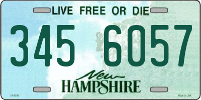 NH license plate 3456057