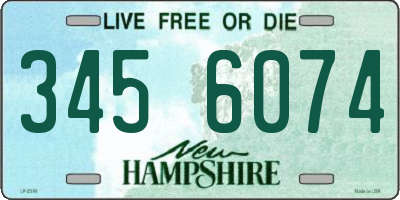 NH license plate 3456074