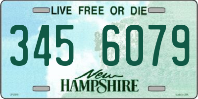 NH license plate 3456079