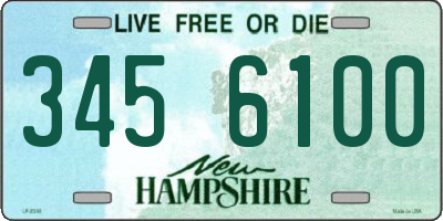 NH license plate 3456100