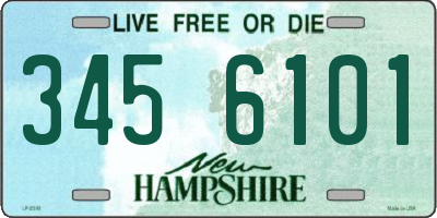 NH license plate 3456101