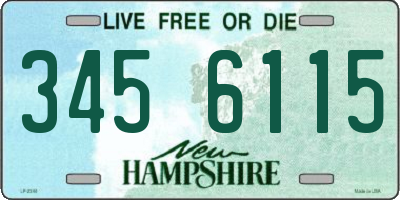 NH license plate 3456115