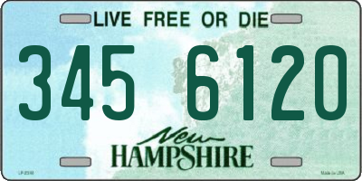 NH license plate 3456120